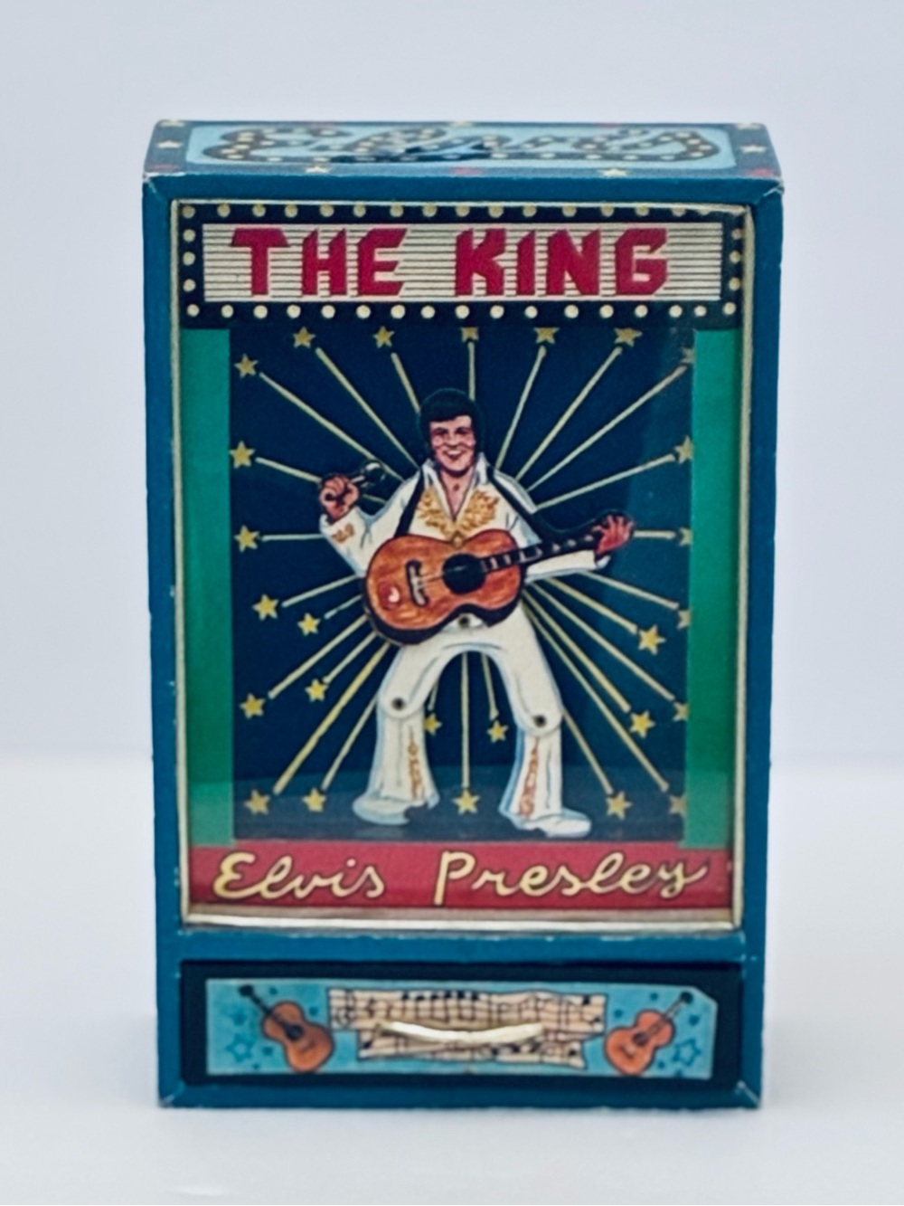 Elvis Presley The King Dancing Music Trinket Box 8.5" Vintage MSR Imports 1980’s
